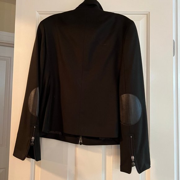 Akris Brown Wool Jacket with Velvet Collar Size 6 - Picture 3 of 14